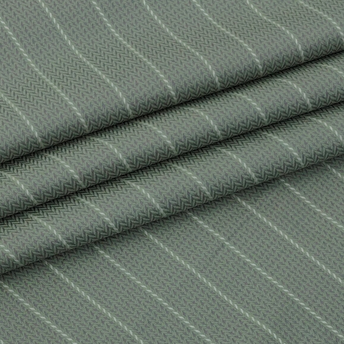 Shirt Fabric Donear LA Finish Premium Giza Cotton Broad Lining With Herrinbone Colour Sage Green